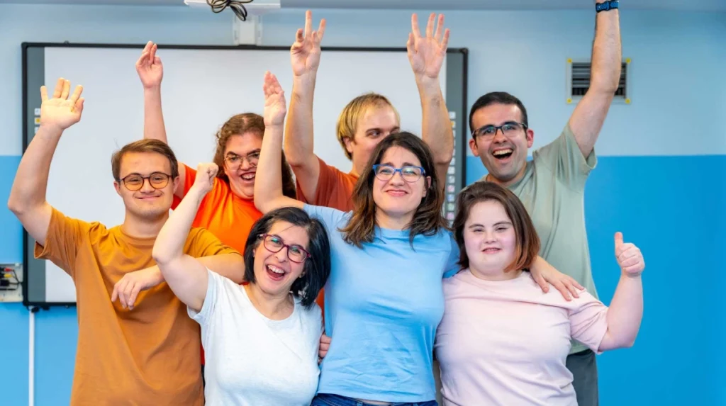 Home 1 Happy People Raising Hands