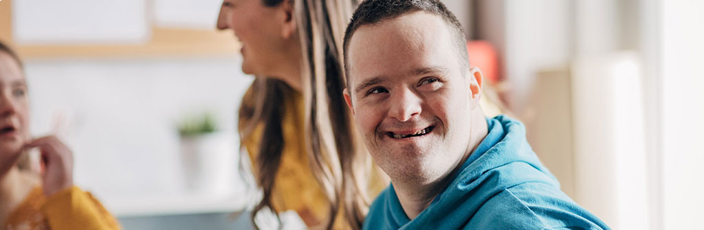 In-Community Support 1 Person with Disability Smiling back 2